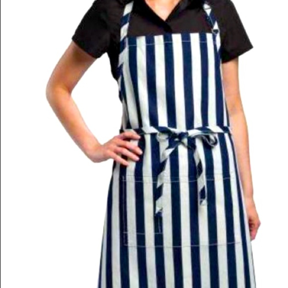 Urban Chef Works navy and cream unopened apron